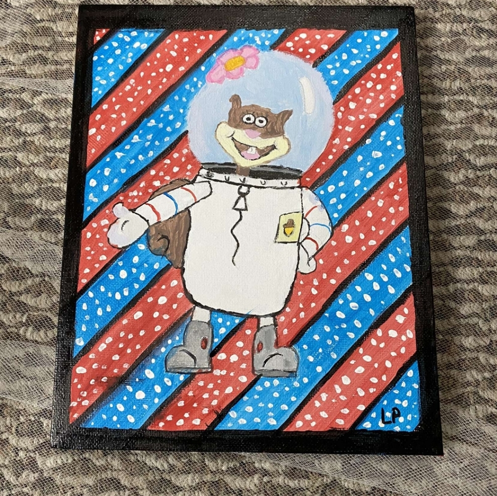 2/$20 Spongebob Sandy Cheeks painting